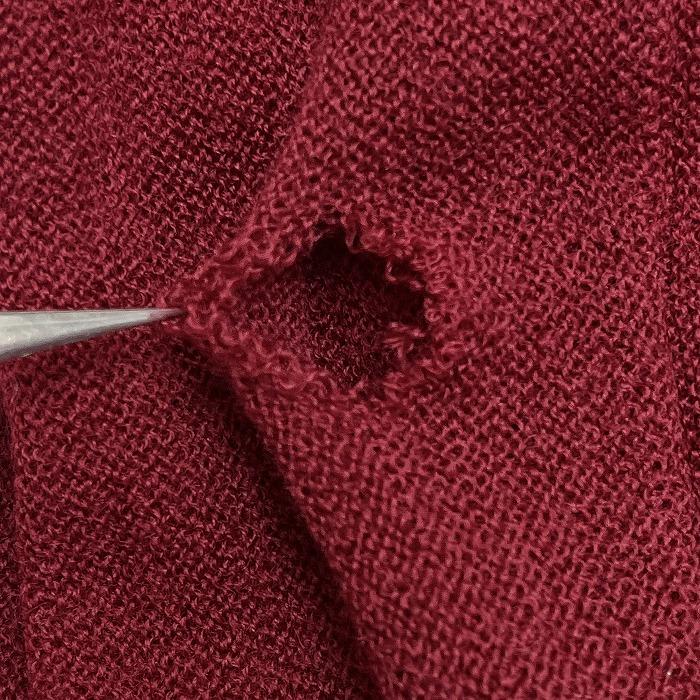 シュミーズ ラコステ CHEMISE LACOSTE ニット セーター Vネック 胸にワニのパッチ 長袖 ニューウール100% 2 レッド 赤 レディース | LACOSTE | 02