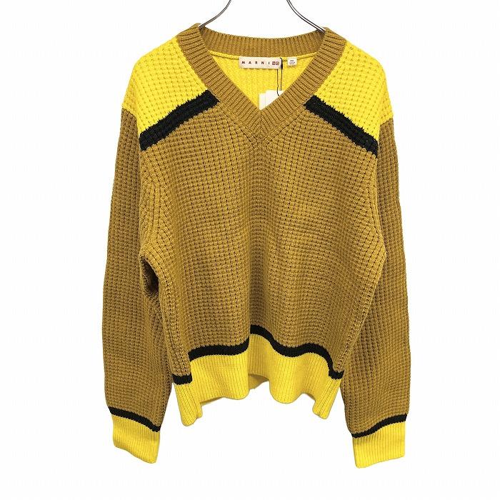MARNI スリーブＶネックセーター 新品】UNIQLO|MARNI ポップコーンニット セーター Vネック 長袖