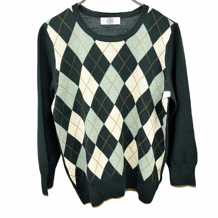 J.PRESS ジェイプレス 薄手 ニット セーター アーガイルチェック J.PRESS ジェイプレス 薄手 ニット セーター アーガイルチェック