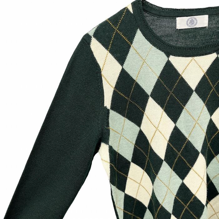 J.PRESS ジェイプレス 薄手 ニット セーター アーガイルチェック J.PRESS ジェイプレス 薄手 ニット セーター アーガイルチェック