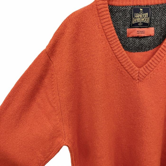 アーバンリサーチ ロッソ ニット セーター HAMILTON LAMBSWOOL Vネック 