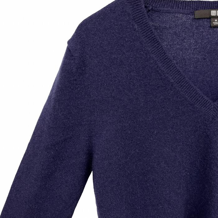 ユニクロ UNIQLO 薄手 ニット セーター Vネック 無地 長袖 プル