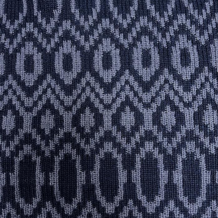グリーンレーベルリラクシング UNITED ARROWS Green Label Relaxing ニット セーター 総柄 ラグラン 長袖 アクリル×毛 S 紺 レディース green label relaxing グリーンレーベルリラクシング UNITED