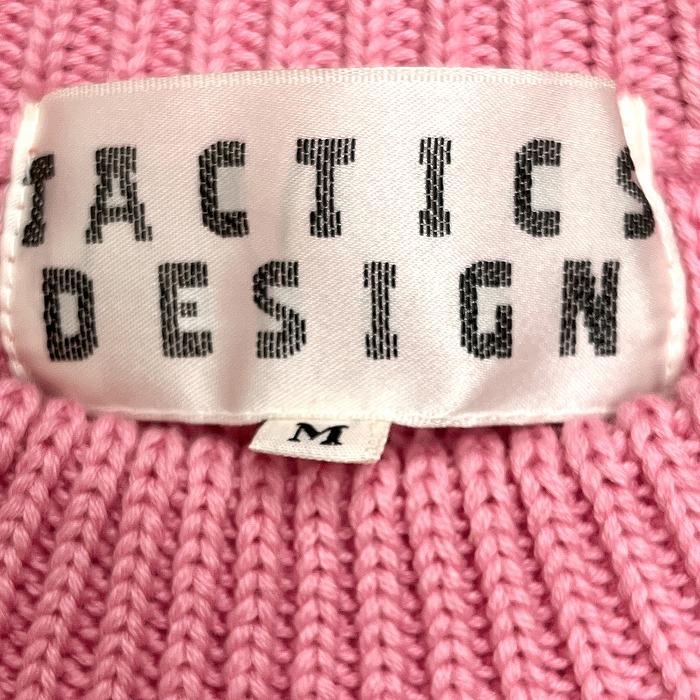 タクティクスデザイン TACTICS DESIGN リブニット セーター ラグランスリーブ 無地 長袖 丸首 プルオーバー 綿100% M ピンク メンズ |  | 04