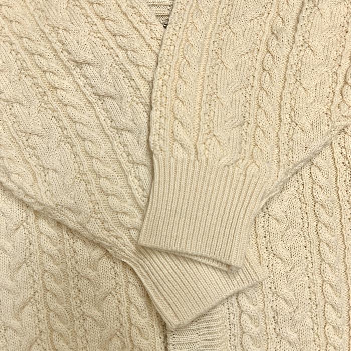 【極美品・現行タグ】45R パール付き　ケーブルニット　アイボリ　M ウール 極美品・現行タグ】45R パール付き ケーブルニット アイボリ M