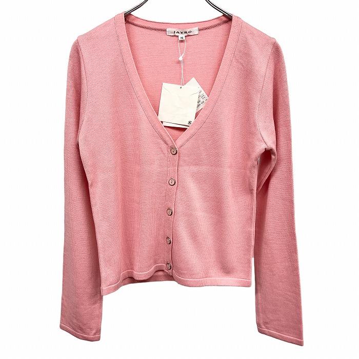 ジャイロ 【新品】JAYRO 薄手 ニット カーディガン 無地 ショート丈 V  