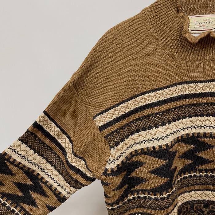 Pause ニット セーター モックネック 古着 [MADE IN BRITISH CROWN