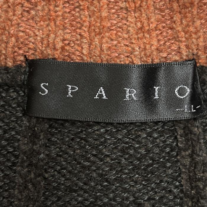 SPARIO リブニット セーター ハーフジップ モックネック 長袖 アクリル