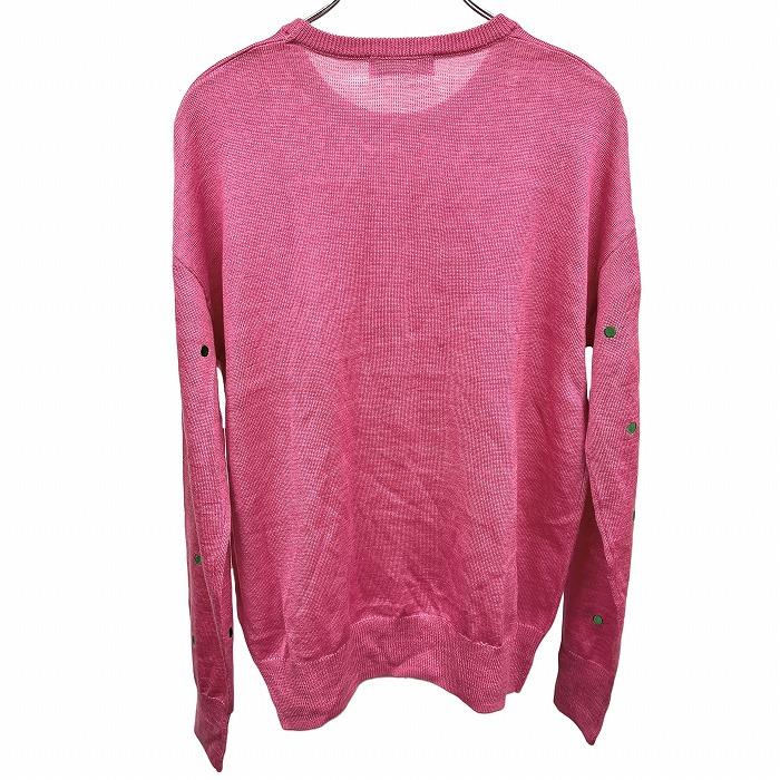 アンパスィ and per se 薄手 ニット セーター 刺繍のドット柄 ハサミ