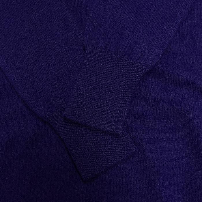 ユニクロ UNIQLO 薄手 ニット セーター Vネック 無地 長袖 プルオーバー ロングスリーブ カシミヤ100% S ネイビー 紺 レディース | ユニクロ | 03