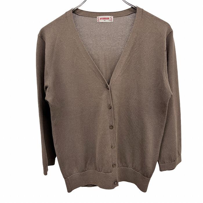 McGREGOR（マックレガー） 薄手 ニット カーディガン 無地 Vネック 7分