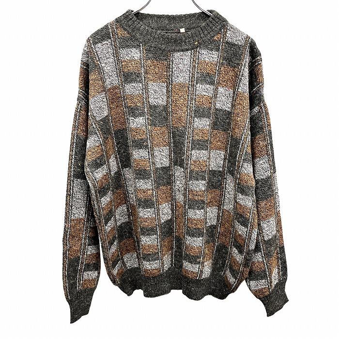 CONFEZIONI DI LUSSO ニット セーター チェック ネップ 長袖