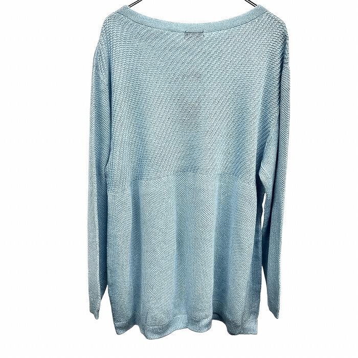 【新品】EVEX by KRIZIA ざっくりラメニットチュニック セーター 長袖 アクリルなど 44(バスト88-92/身長160-164) 青 レディース | EVEX by KRIZIA | 01