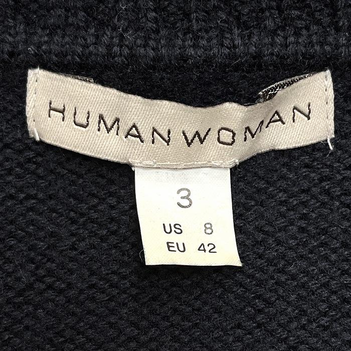 human woman ヒューマンウーマン HUMAN WOMAN 襟付きニット