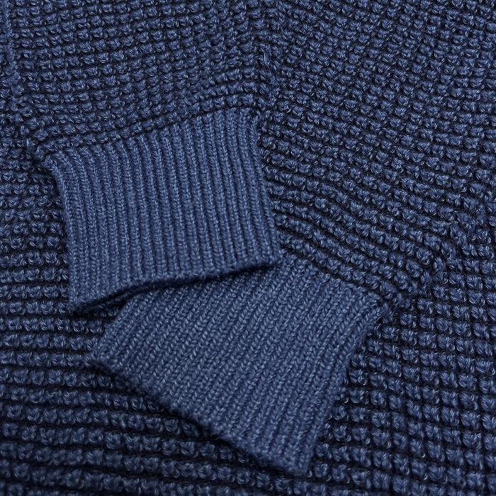 アズールバイマウジー AZUL by moussy ポップコーンニット セーター 長袖 ポリエステル×アクリル×ポリウレタン L ブルー 青×黒 メンズ | AZUL BY MOUSSY | 02