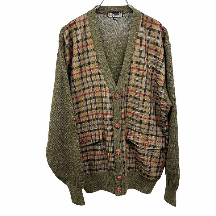 DAKS（ダックス） カーディガン ニット チェック 長袖 毛100%(一部
