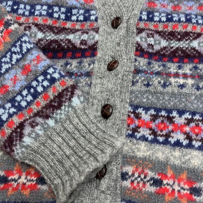 美品 ジャミーソンズ フェアアイル柄 ニットパーカー スコットランド製