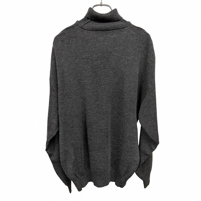 ゲーリープレーヤー 【新品】Gary Player タートルネック ニット セーター ロゴ刺繍 長袖 日本製 アクリル×ウール L ヘザーグレー メンズ |  | 01