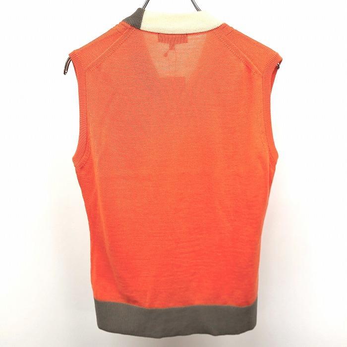 ★希少 XLサイズ★ RUSSELUNO ニット ベスト GOLF オレンジ ☆希少 XLサイズ☆ RUSSELUNO ニット ベスト GOLF オレンジ
