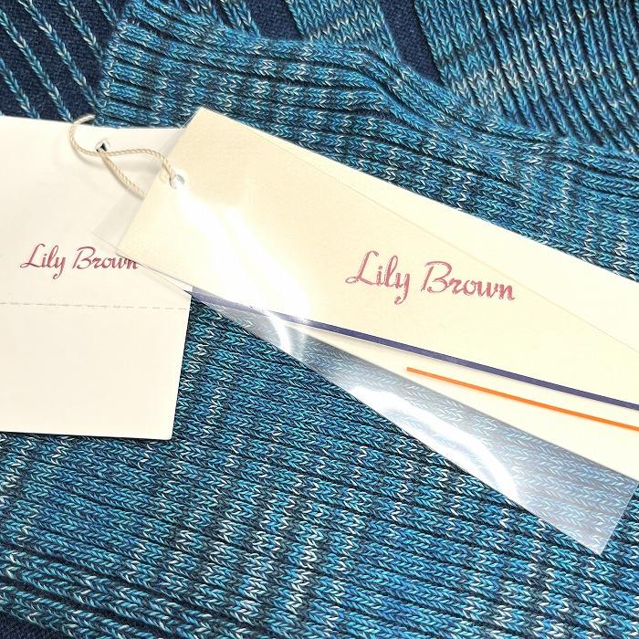 リリーブラウン 【新品】Lily Brown リブニット セーター 5分袖 レーヨン×アクリル×ポリ×ナイロン F ヘザーターコイズブルー 売れ筋商品|||レディース LILY BROWN リリーブラウン 【新品】Lily Brown リブニット