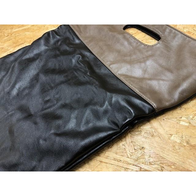 レイジブルー RAGEBLUE クラッチバッグ 内側にレオパード柄 ヒョウ柄 かばん ハンドバッグ フェイクレザー ブラック×ブラウン×ベージュ | RAGEBLUE | 04