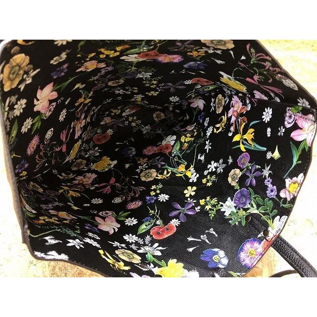 Avancer アバンセ ハンドバッグ 内側が花柄 フラワー フェイクレザー 