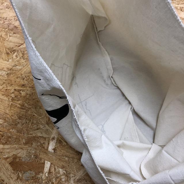 RANDA ランダ - トートバッグ エコバッグ ロゴ イラスト ハイヒール プリント ナチュラルカラー・オフホワイト×ブラック | RANDA | 05