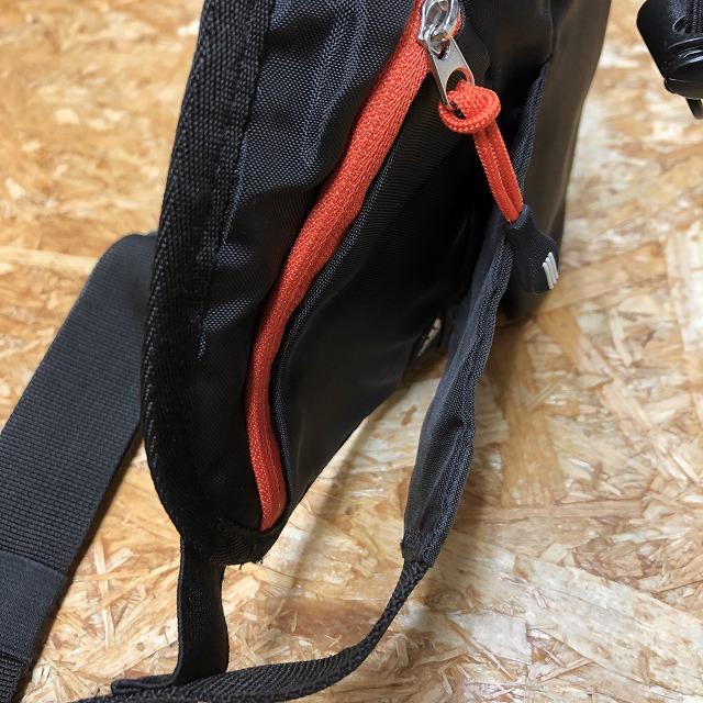 アディダス adidas スポーツ ミニウエストバッグ ミニジップポケット×2 センターホルダー かばん ブラック×レッドオレンジ | adidas | 03