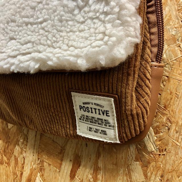 Honeys ハニーズ - レディース 2way ミニショルダーバッグ×ポーチ かばん カバン コーデュロイ ストラップ脱着可 - ブラウン×ホワイト | Honeys | 02