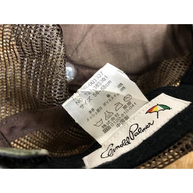 アーノルドパーマー Arnold Palmer キャップ ロゴ刺繍 スタッズ付き 帽子 綿100% サイズ56〜58 カーキ×ベージュ×ブラウン | Arnold Palmer | 01