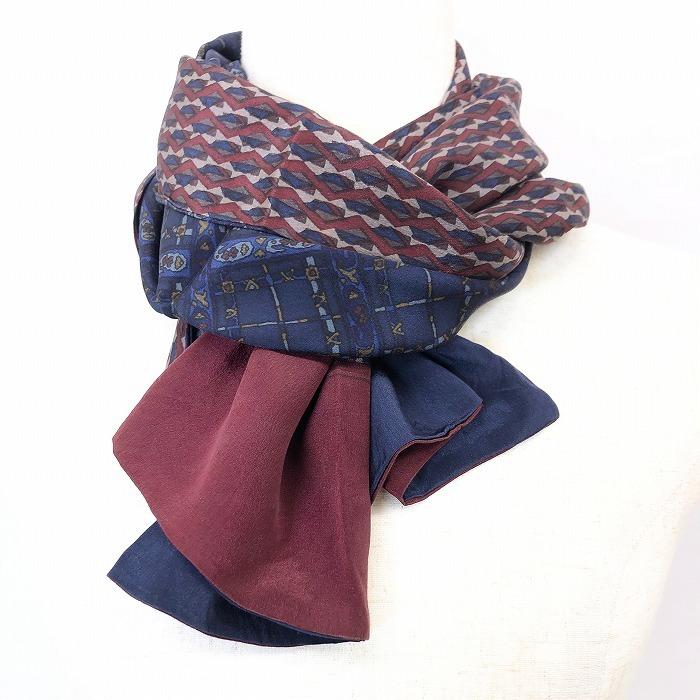 Muffler Takashimaya Tokyo マフラー 高島屋 タカシマヤ メンズ レディース 薄手 ストール 両面別柄 幾何学柄 ボルドー ネイビーなど Zs Undo Rowa ヤフー店 通販 Yahoo ショッピング