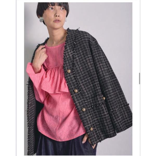 週末限定 美品 chignon シニヨン モールツイードブルゾン 2023 【公式