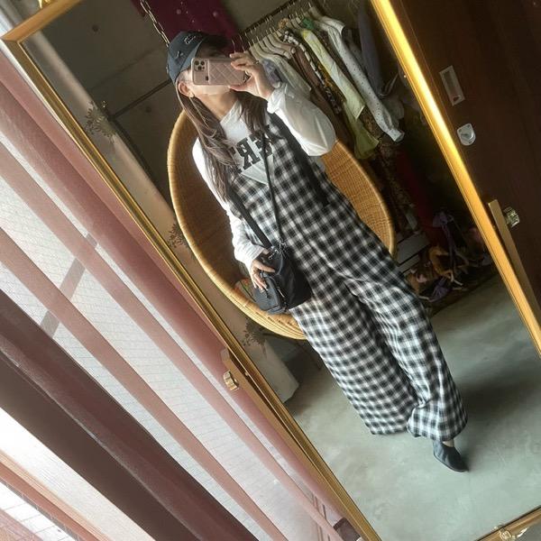 期間限定SALE★予約限定完売★CHIGNON★チェックVネックサロペット 予約限定完売☆CHIGNON☆チェックVネックサロペット