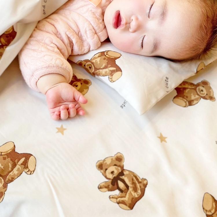 un doudou お昼寝敷布団カバー 75×125cm 綿100％ ドット 車 星