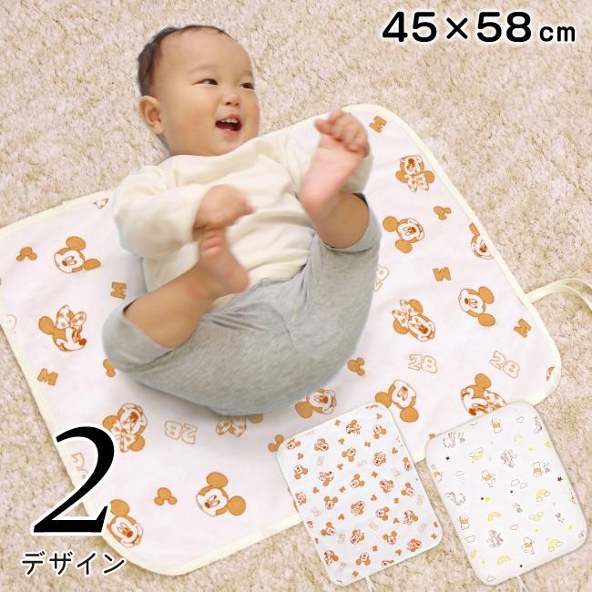 おむつ替えシート 45 58cm 2枚組 ディズニー ミッキー ミニー 吸水加工 綿100 Un Doudou Nz3221 A ベビー寝具専門店undoudou 通販 Yahoo ショッピング