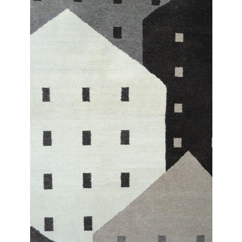 手織りラグ「まど」 デザイン脇阪克二　180×120cm/無染色/ウール undyed+アンダイドプラスオリジナル　ラグ |  | 02