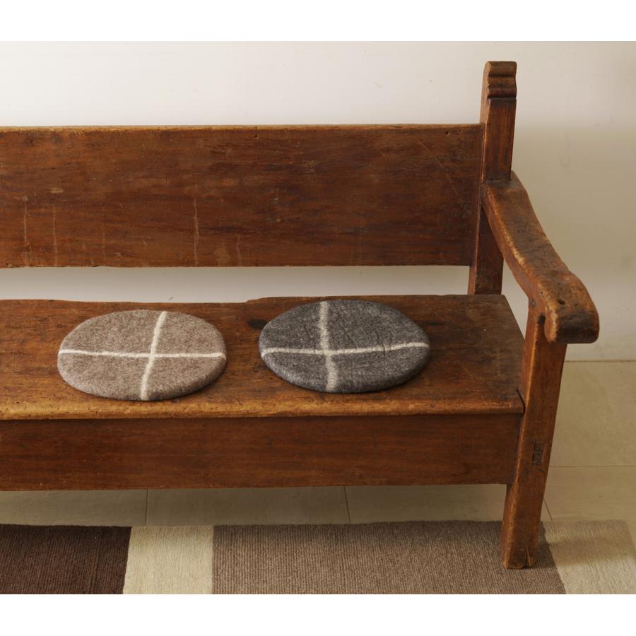 フェルト チェアーパッド　ラウンド　ナチュラルカラー/椅子座布団 |  | 08