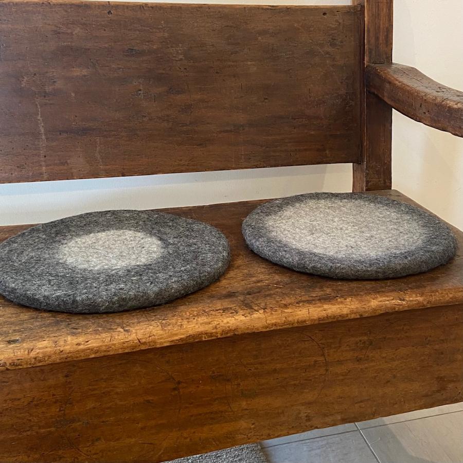 フェルト チェアーパッド　ラウンド　ナチュラルカラー/椅子座布団 |  | 10