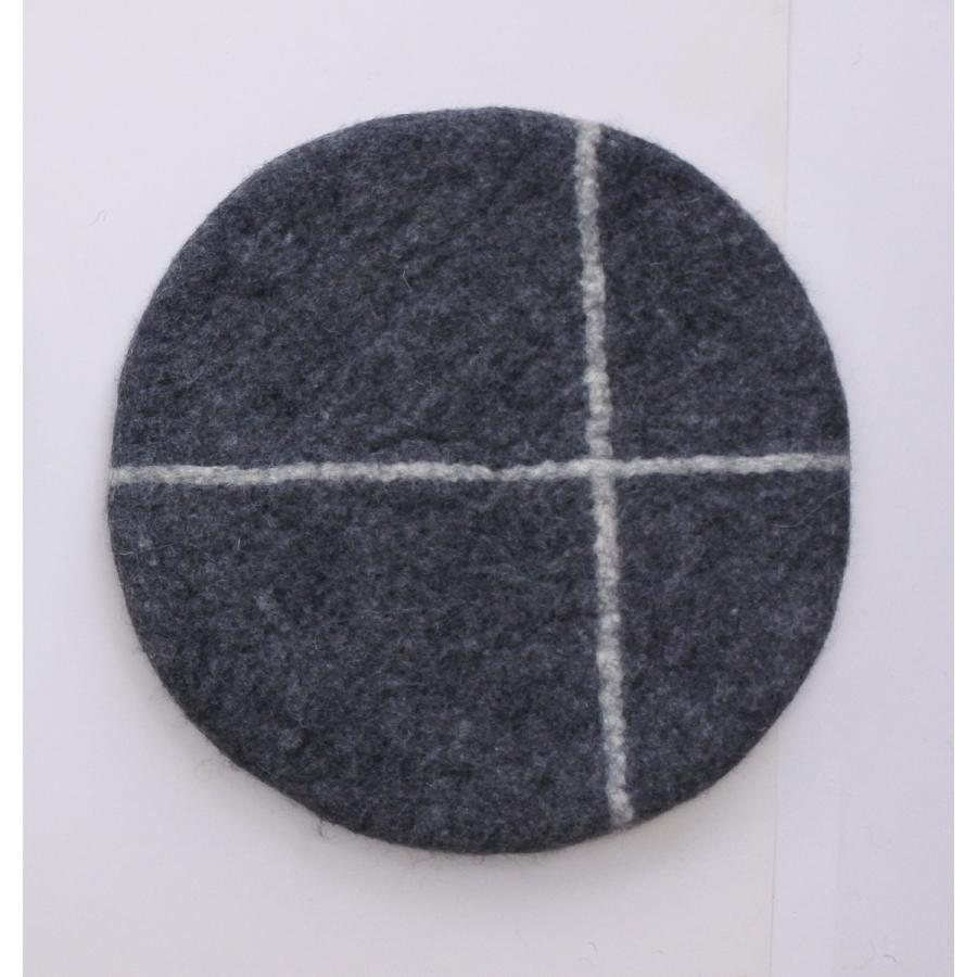 フェルト チェアーパッド　ラウンド　ナチュラルカラー/椅子座布団 |  | 01