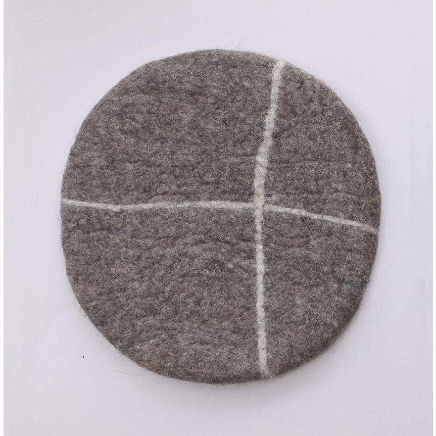 フェルト チェアーパッド　ラウンド　ナチュラルカラー/椅子座布団 |  | 11