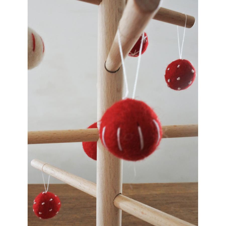 木製クリスマスツリー＋フェルトオーナメント　undyed+アンダイドプラス オリジナル　組み立て式/手作り |  | 03