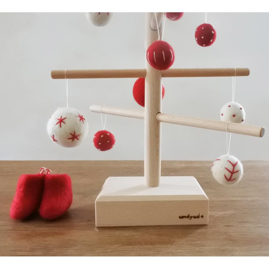木製クリスマスツリー＋フェルトオーナメント　undyed+アンダイドプラス オリジナル　組み立て式/手作り |  | 04