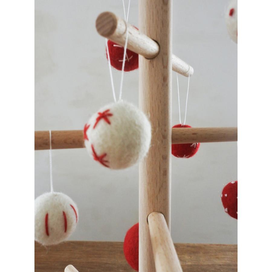 木製クリスマスツリー＋フェルトオーナメント　undyed+アンダイドプラス オリジナル　組み立て式/手作り |  | 05