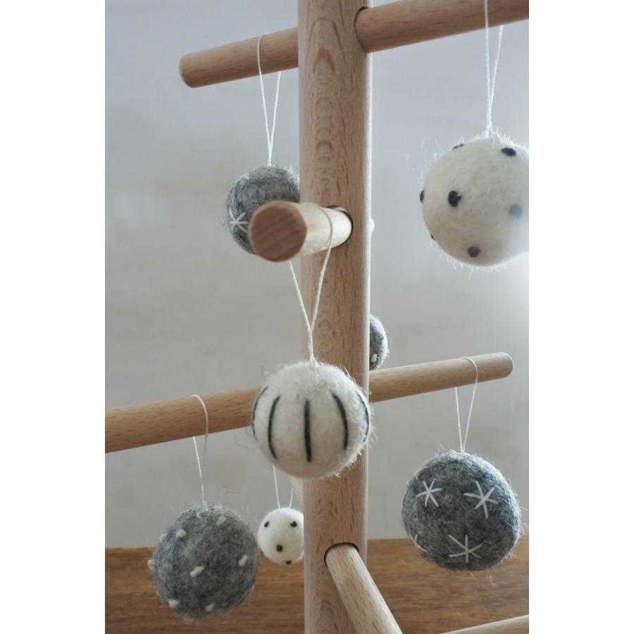 木製クリスマスツリー＋フェルトオーナメント　undyed+アンダイドプラス オリジナル　組み立て式/手作り |  | 07