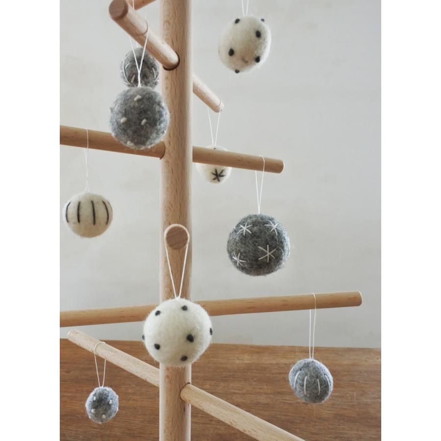 木製クリスマスツリー＋フェルトオーナメント　undyed+アンダイドプラス オリジナル　組み立て式/手作り |  | 08