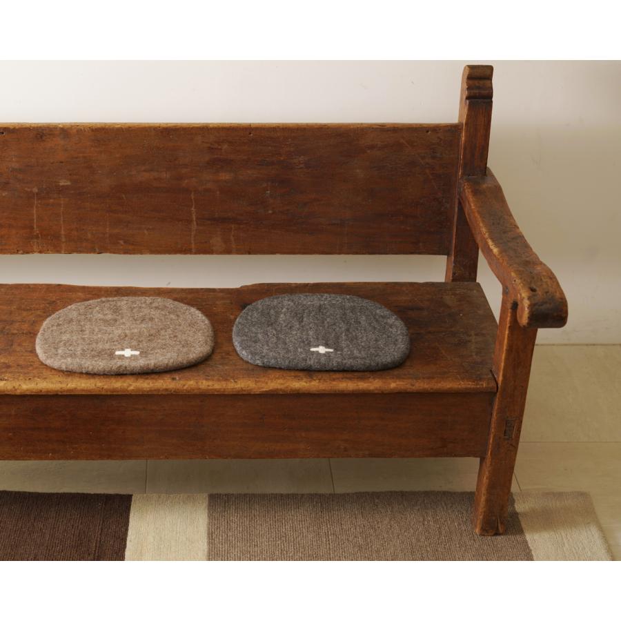 フェルト チェアーパッド　楕円　プラスマーク/椅子座布団 |  | 05