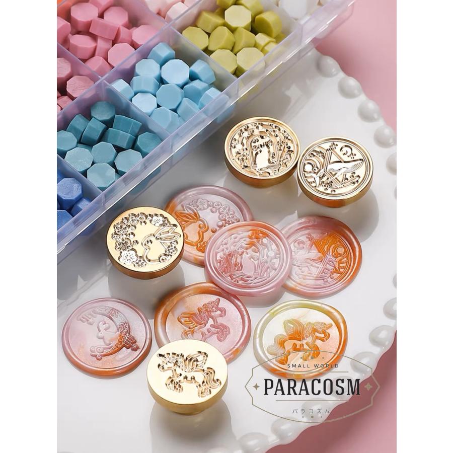 シーリングワックス  ミックス ブルー＆ピンク 初恋（約125粒）40ｇ　シーリングスタンプ　レター　封筒　招待状　結婚式　ギフトボックス　DIY用 |  | 04