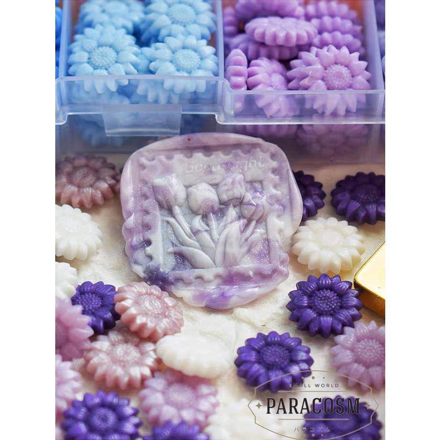 シーリングワックス　ミックス　ブルー＆ホワイト　海の花　（約125粒）40ｇ　シーリングスタンプ　レター　封筒　招待状　結婚式　ギフトボックス　DIY用 |  | 03