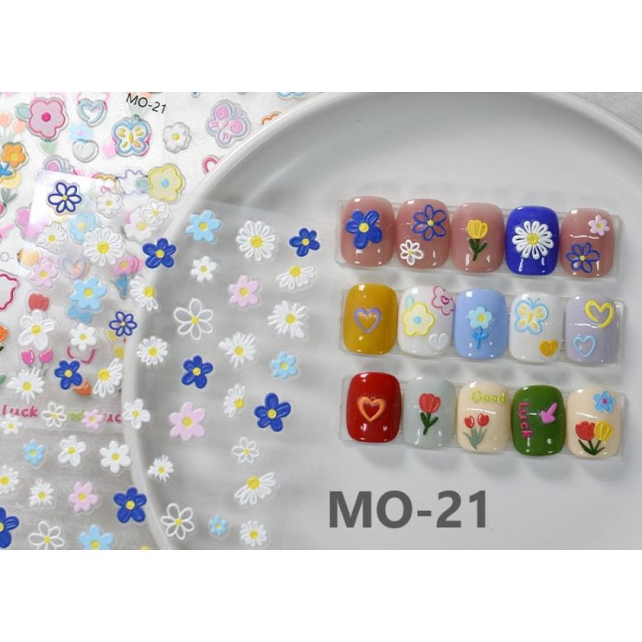 ネイルアートステッカー 5Dネイルデザイン エンボスネイルアート 爪の