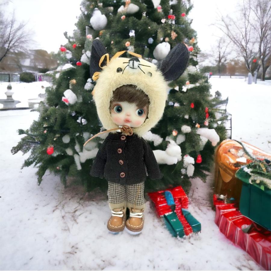 お洒落帽子お人形 ob11 GSC オビツ11 人形の帽子 動物柄帽子 かわいい人形の服